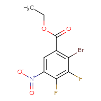 Chemical structure of ethyl 2-bromo-3,4-difluoro-5-nitrobenzoate - CSSB21291566335