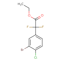 Chemical structure of ethyl 2-(3-bromo-4-chlorophenyl)-2,2-difluoroacetate - CSSB00133154898