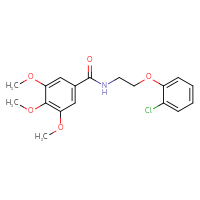 Chemical structure of N-[2-(2-chlorophenoxy)ethyl]-3,4,5-trimethoxybenzamide - CSSB00025898456