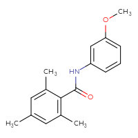 Chemical structure of N-(3-methoxyphenyl)-2,4,6-trimethylbenzamide - CSSB00046485417