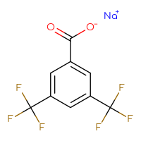 Chemical structure of sodium 3,5-bis(trifluoromethyl)benzoate - CSSB00020620028