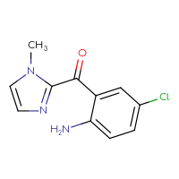 Chemical structure of 4-chloro-2-(1-methyl-1H-imidazole-2-carbonyl)aniline - CSSB00012071437