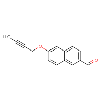 Chemical structure of 6-(but-2-yn-1-yloxy)naphthalene-2-carbaldehyde - CSSB20460379253