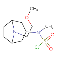 Chemical structure of N-[8-(2-methoxyethyl)-8-azabicyclo[3.2.1]octan-3-yl]-N-methylsulfamoyl chloride - CSSB06651724543