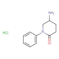 Chemical structure of 5-amino-1-phenylpiperidin-2-one hydrochloride - CSSB00025792680