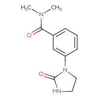 Chemical structure of N,N-dimethyl-3-(2-oxoimidazolidin-1-yl)benzamide - CSSB01995416069