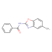 Chemical structure of N-(5-methyl-1,3-benzoxazol-2-yl)benzamide - CSSB06475654057
