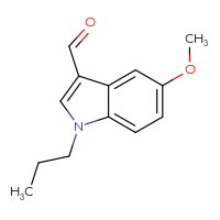 Chemical structure of 5-methoxy-1-propyl-1H-indole-3-carbaldehyde - CSSB00010177177
