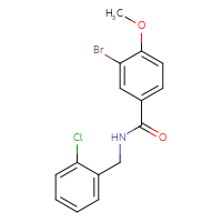 Chemical structure of 3-bromo-N-[(2-chlorophenyl)methyl]-4-methoxybenzamide - CSSB00044398456