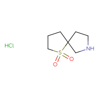 Chemical structure of 1λ⁶-thia-7-azaspiro[4.4]nonane-1,1-dione hydrochloride - CSSB00025784541
