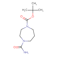 Chemical structure of tert-butyl 4-carbamoyl-1,4-diazepane-1-carboxylate - CSSB00051367179