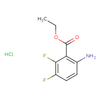 Chemical structure of ethyl 6-amino-2,3-difluorobenzoate hydrochloride - CSSB03496527529