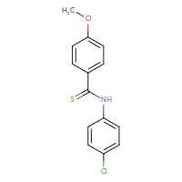 Chemical structure of N-(4-chlorophenyl)-4-methoxybenzene-1-carbothioamide - CSSB21103685280