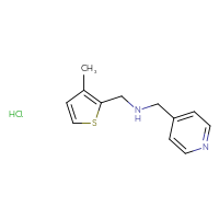 Chemical structure of [(3-methylthiophen-2-yl)methyl][(pyridin-4-yl)methyl]amine hydrochloride - CSSB00015187471