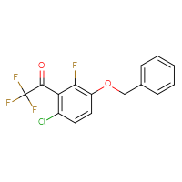 Chemical structure of 1-[3-(benzyloxy)-6-chloro-2-fluorophenyl]-2,2,2-trifluoroethan-1-one - CSSB06835378118