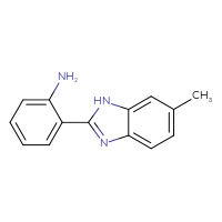 Chemical structure of 2-(6-methyl-1H-1,3-benzodiazol-2-yl)aniline - CSSB00000489493