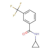 Chemical structure of N-cyclopropyl-3-(trifluoromethyl)benzamide - CSSB00000252848