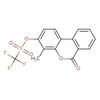Chemical structure of 4-methyl-6-oxo-6H-benzo[c]chromen-3-yl trifluoromethanesulfonate - CSSB20977125241