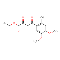 Chemical structure of ethyl 4-(4,5-dimethoxy-2-methylphenyl)-2,4-dioxobutanoate - CSSB21495857408