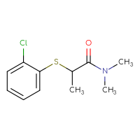 Chemical structure of 2-[(2-chlorophenyl)sulfanyl]-N,N-dimethylpropanamide - CSSB00050066482