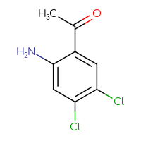Chemical structure of 1-(2-amino-4,5-dichlorophenyl)ethan-1-one - CSSB00010236354