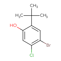 Chemical structure of 4-bromo-2-tert-butyl-5-chlorophenol - CSSB00102420583