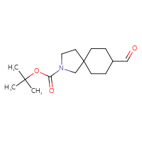 Chemical structure of tert-butyl 8-formyl-2-azaspiro[4.5]decane-2-carboxylate - CSSB00103146813