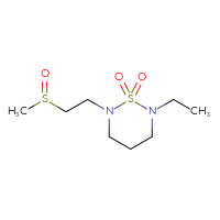Chemical structure of 2-ethyl-6-(2-methanesulfinylethyl)-1λ⁶,2,6-thiadiazinane-1,1-dione - CSMB03548570131