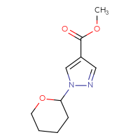 Chemical structure of methyl 1-(oxan-2-yl)-1H-pyrazole-4-carboxylate - CSSB03554939209