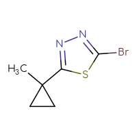 Chemical structure of 2-bromo-5-(1-methylcyclopropyl)-1,3,4-thiadiazole - CSSB00014890380