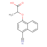 Chemical structure of 2-[(4-cyanonaphthalen-1-yl)oxy]propanoic acid - CSSB20620704584