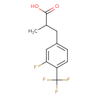 Chemical structure of 3-[3-fluoro-4-(trifluoromethyl)phenyl]-2-methylpropanoic acid - CSSB00007154896