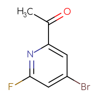 Chemical structure of 1-(4-bromo-6-fluoropyridin-2-yl)ethan-1-one - CSSB00010727422