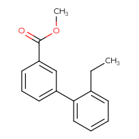 Chemical structure of methyl 2'-ethyl-[1,1'-biphenyl]-3-carboxylate - CSSB00138415331
