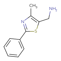 Chemical structure of 1-(4-methyl-2-phenyl-1,3-thiazol-5-yl)methanamine - CSSB00000750474