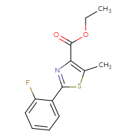 Chemical structure of ethyl 2-(2-fluorophenyl)-5-methyl-1,3-thiazole-4-carboxylate - CSSB00004390312