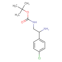 Chemical structure of tert-butyl N-[2-amino-2-(4-chlorophenyl)ethyl]carbamate - CSSB00010199535