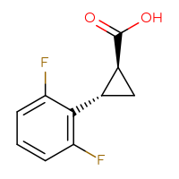 Chemical structure of (1S,2S)-2-(2,6-difluorophenyl)cyclopropane-1-carboxylic acid - CSSB00160569164