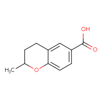Chemical structure of 2-methyl-3,4-dihydro-2H-1-benzopyran-6-carboxylic acid - CSSB00010936068