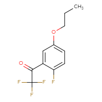 Chemical structure of 2,2,2-trifluoro-1-(2-fluoro-5-propoxyphenyl)ethan-1-one - CSSB21103684621