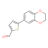Chemical structure of 5-(2,3-dihydro-1,4-benzodioxin-6-yl)thiophene-2-carbaldehyde - CSSB00017851947