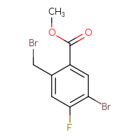 Chemical structure of methyl 5-bromo-2-(bromomethyl)-4-fluorobenzoate - CSSB00135177233