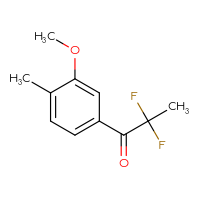 Chemical structure of 2,2-difluoro-1-(3-methoxy-4-methylphenyl)propan-1-one - CSSB02496835404