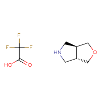 Chemical structure of (3aS,6aS)-hexahydro-1H-furo[3,4-c]pyrrole; trifluoroacetic acid - CSSB20621799020