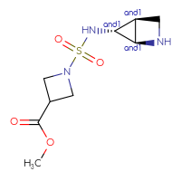 Chemical structure of rac-methyl 1-{[(1R,4S,5R)-2-azabicyclo[2.1.0]pentan-5-yl]sulfamoyl}azetidine-3-carboxylate - CSMB14827696441