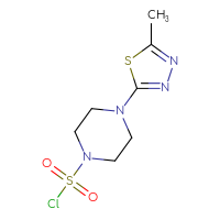Chemical structure of 4-(5-methyl-1,3,4-thiadiazol-2-yl)piperazine-1-sulfonyl chloride - CSSB15005366803