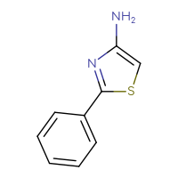 Chemical structure of 2-phenyl-1,3-thiazol-4-amine - CSSB00000730930