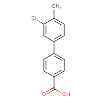 Chemical structure of 3'-chloro-4'-methyl-[1,1'-biphenyl]-4-carboxylic acid - CSSB00006007977
