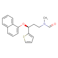 Chemical structure of N-methyl-N-[(3S)-3-(naphthalen-1-yloxy)-3-(thiophen-2-yl)propyl]formamide - CSSB02515444915