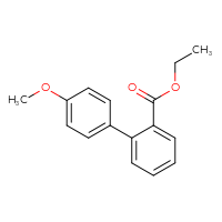 Chemical structure of ethyl 4'-methoxy-[1,1'-biphenyl]-2-carboxylate - CSSB00160512075